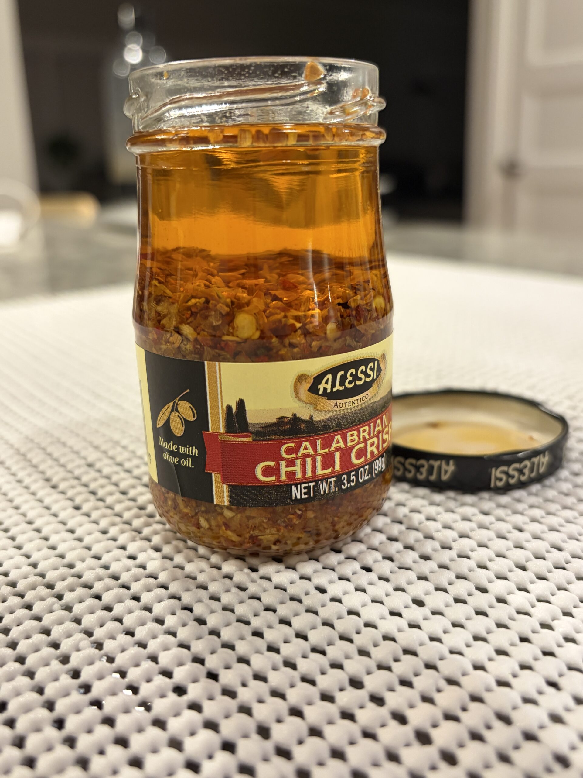 Alessi Calabrian chili crisp ingredients label — Flavor Index Lab