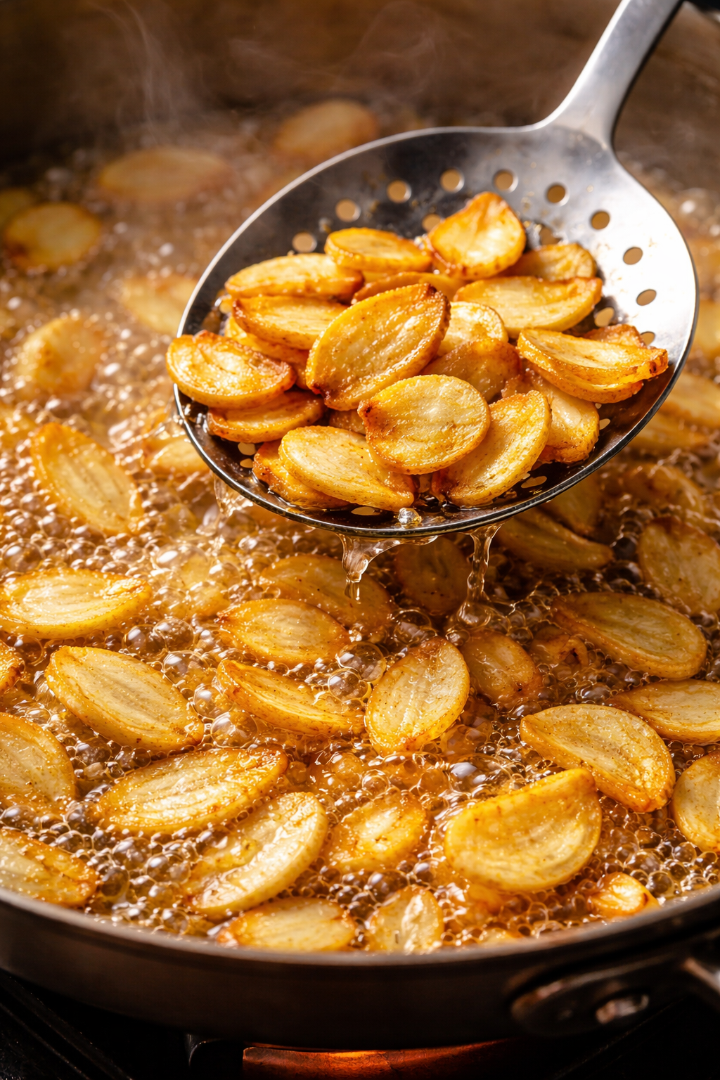 Golden fried garlic chips — the signature crispy bit in quality chili crisp — Flavor Index Lab
