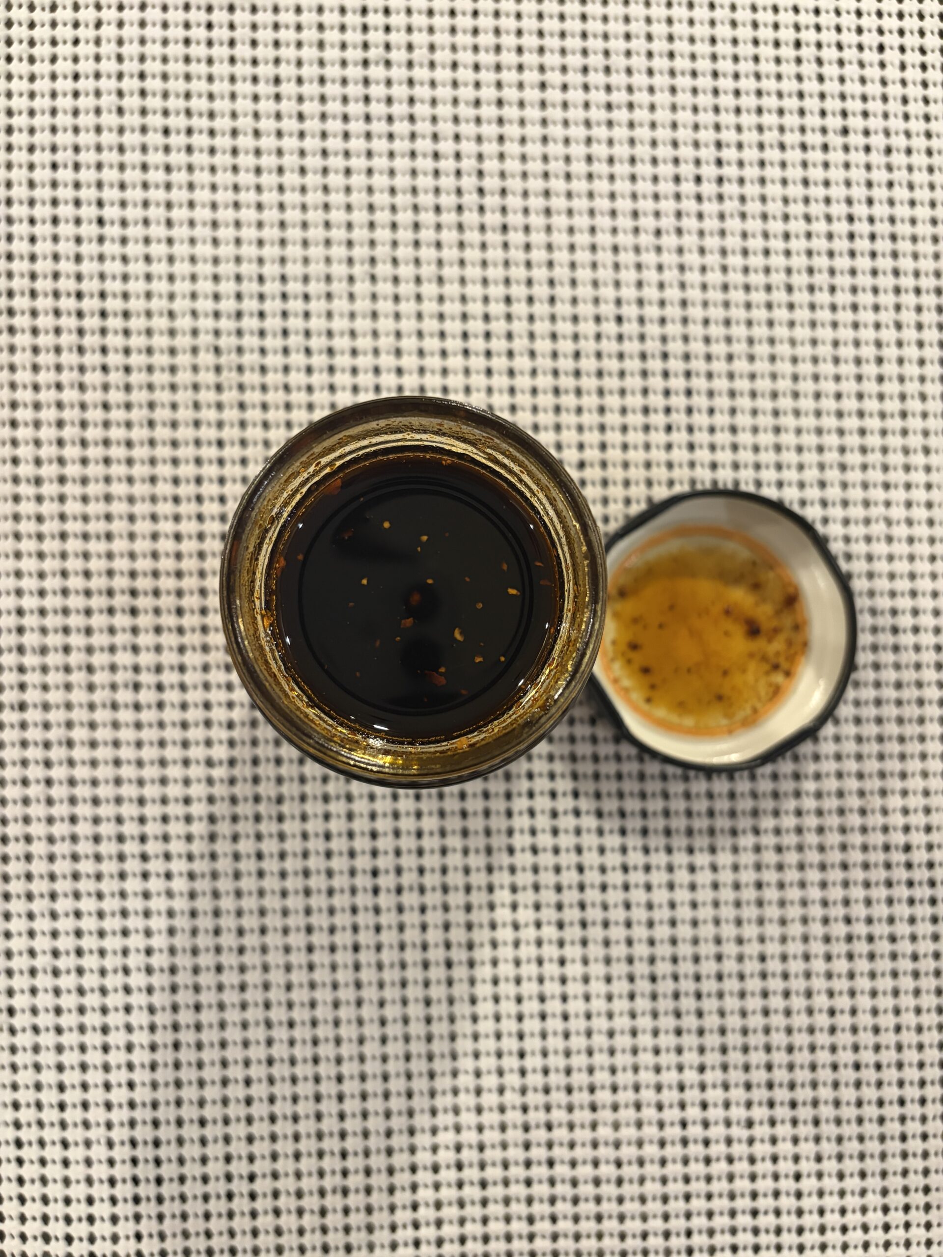 Fly By Jing Chili Crisp open jar top-down — Flavor Index Lab
