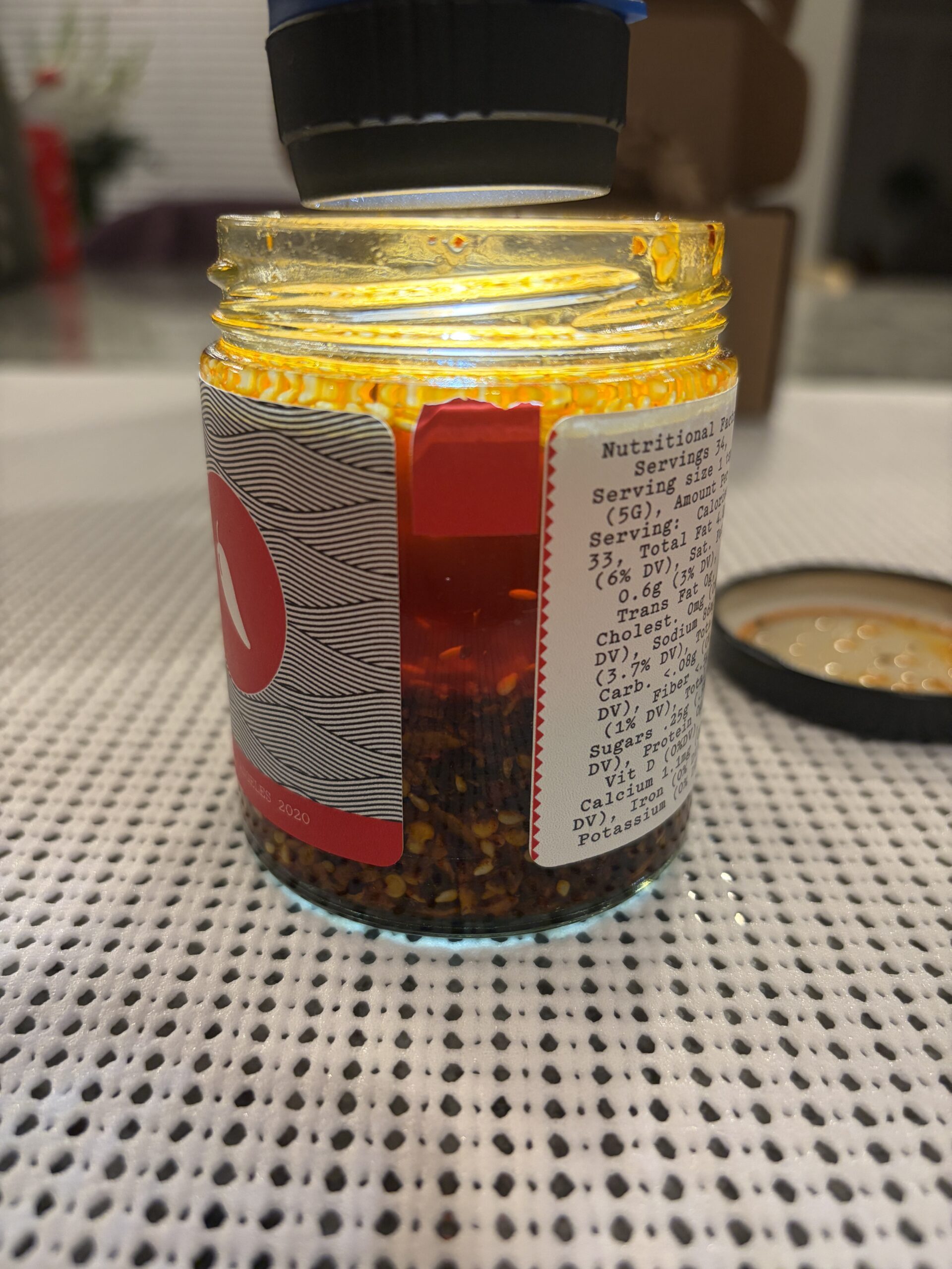 Ikeuchi Bonito Crunch chili crisp oil-to-solids ratio in jar — Flavor Index Lab