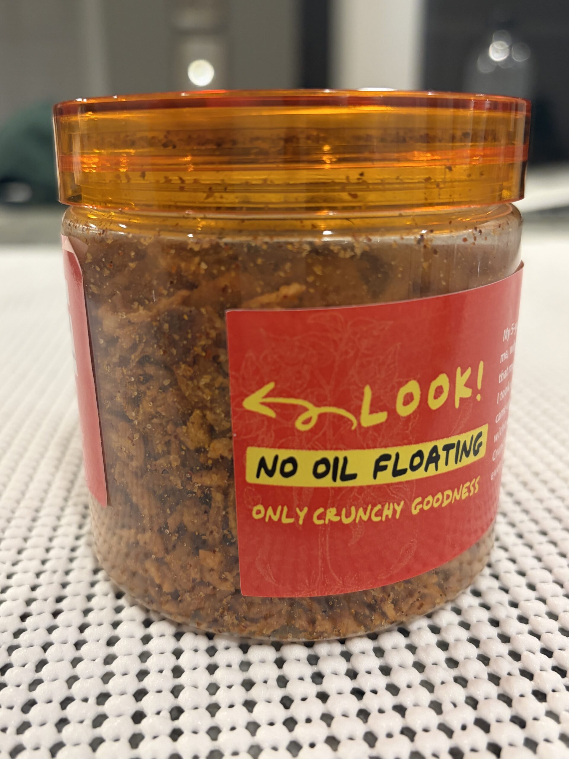 Real Naturals chili crisp label — ingredient list comparison — Flavor Index Lab