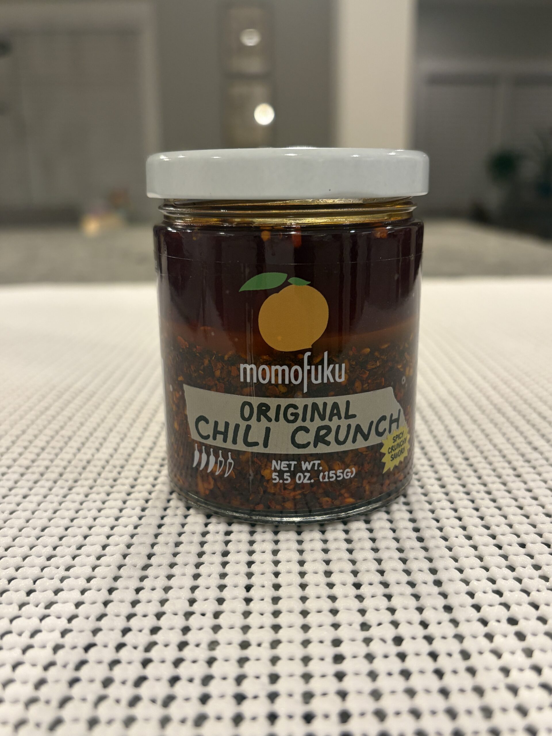 Momofuku Chili Crunch jar front label — Flavor Index Lab