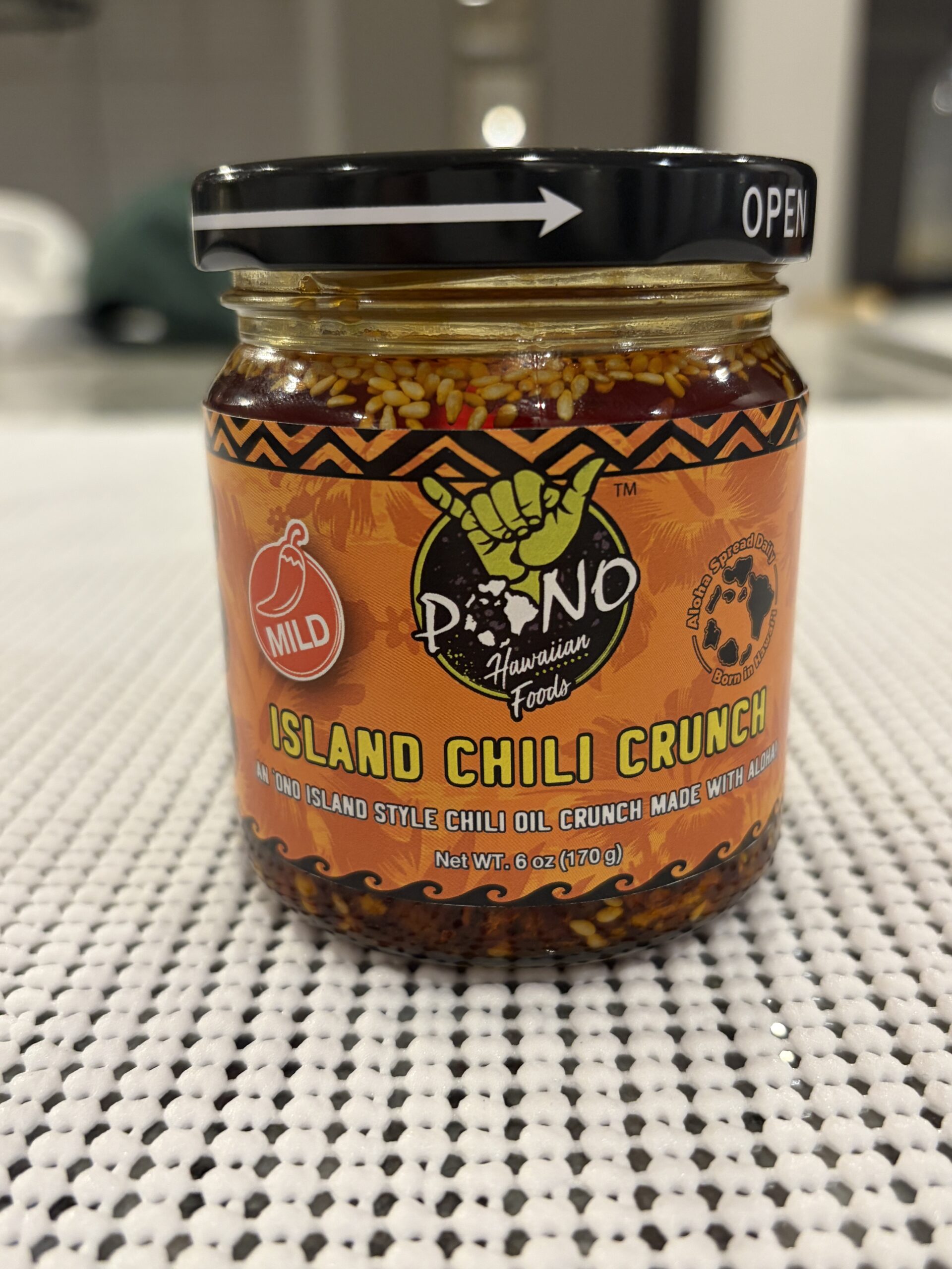 Pono Hawaiian chili crisp jar — Flavor Index Lab