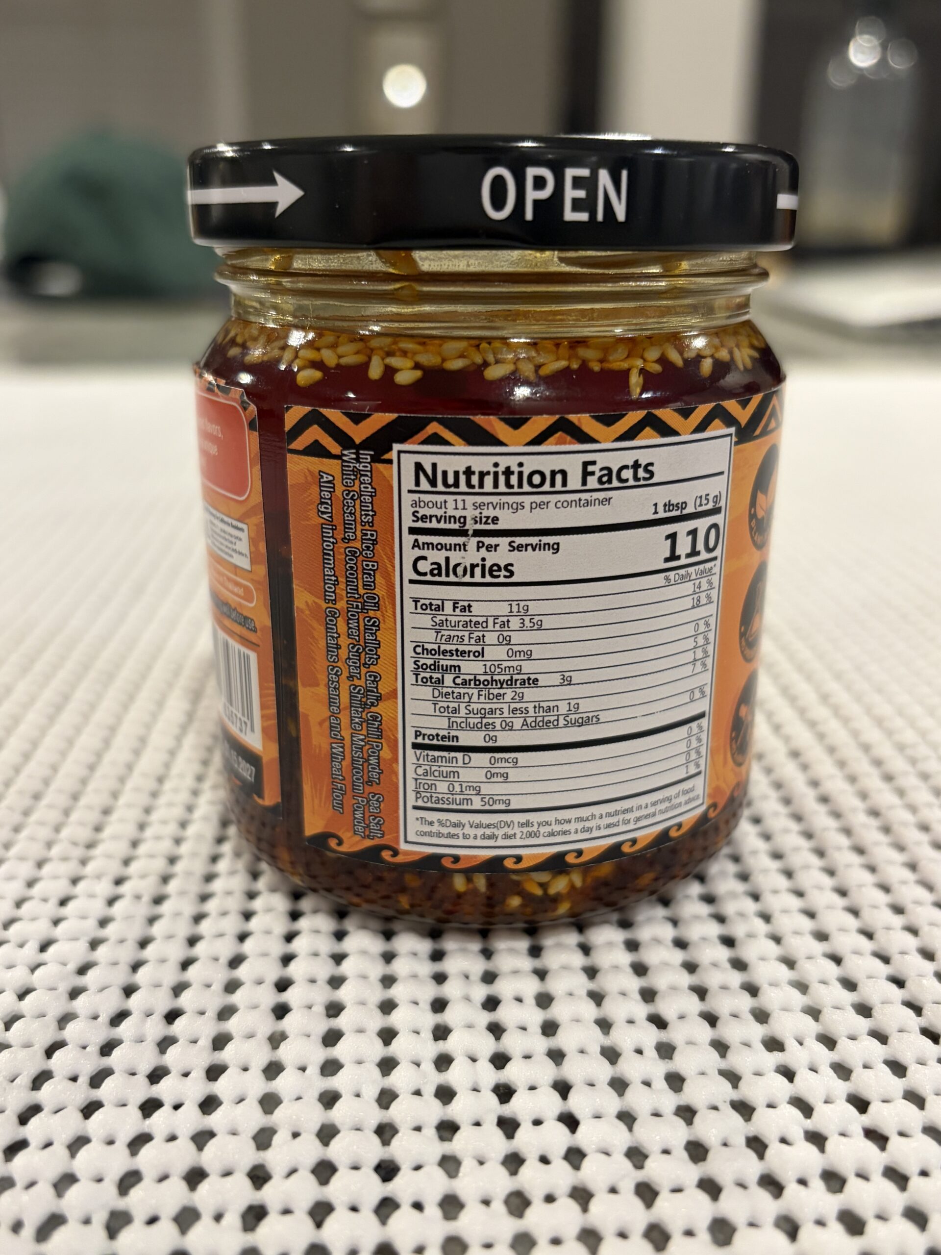 Pono Hawaiian chili crisp oil and crispy bits in jar — Flavor Index Lab
