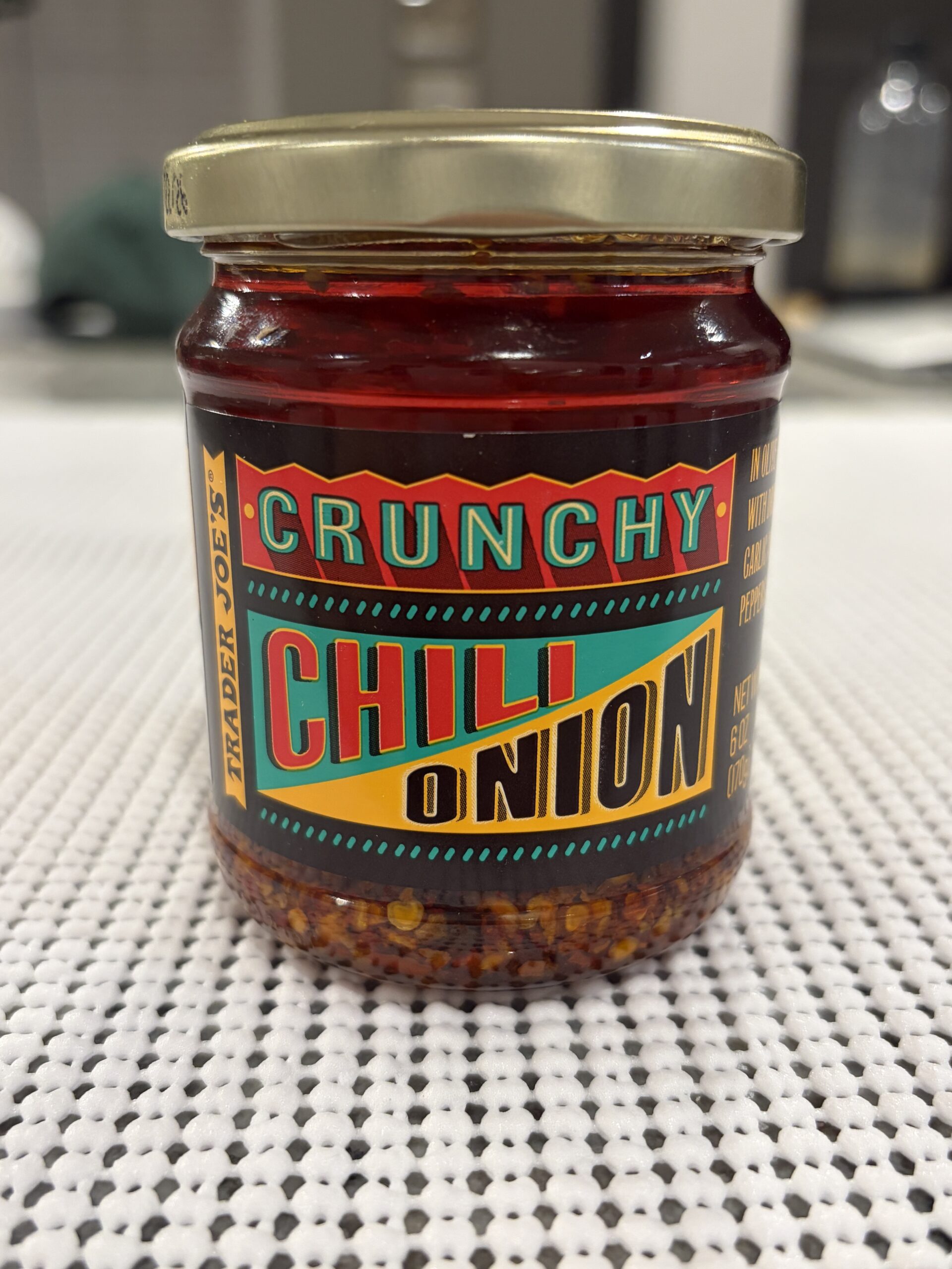 Trader Joe’s Chili Onion Crunch jar — Flavor Index Lab