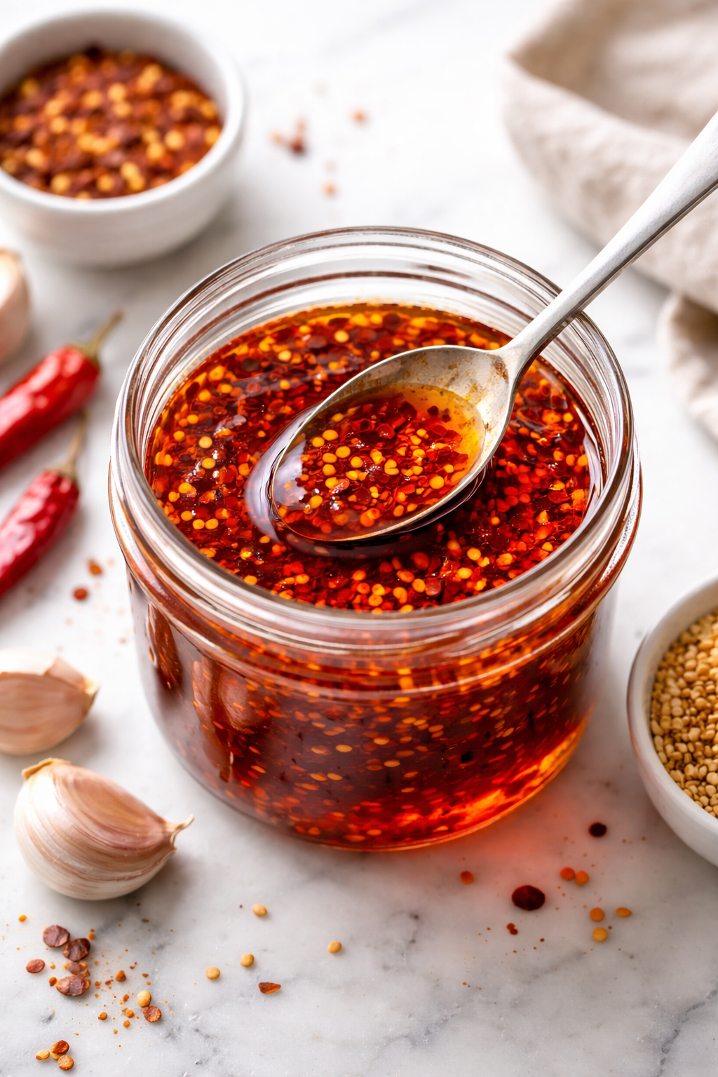 Chinese chili oil with dried red chilies and Sichuan peppercorns — Flavor Index Lab