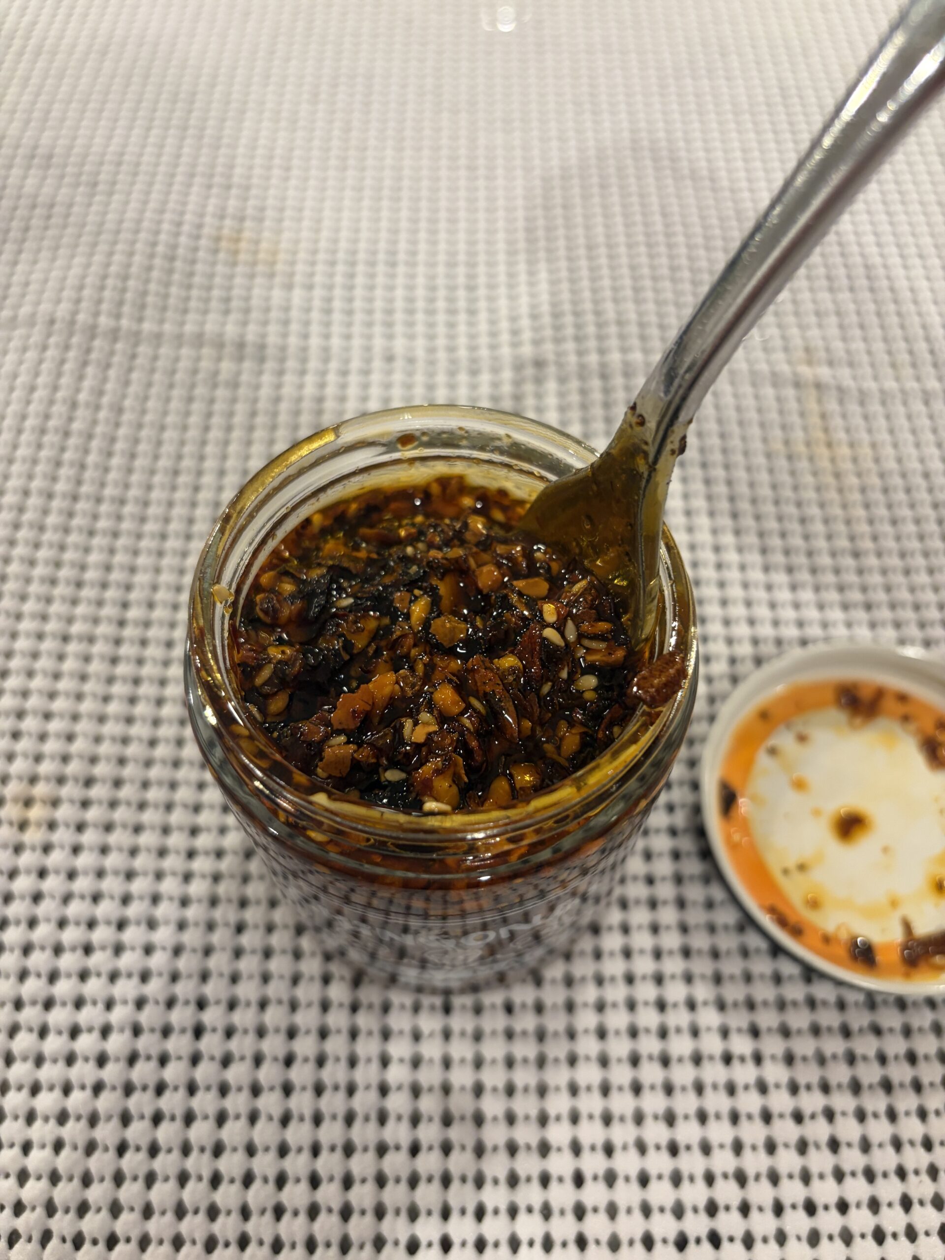 CHiNGONAs salsa macha stirred texture — Flavor Index Lab