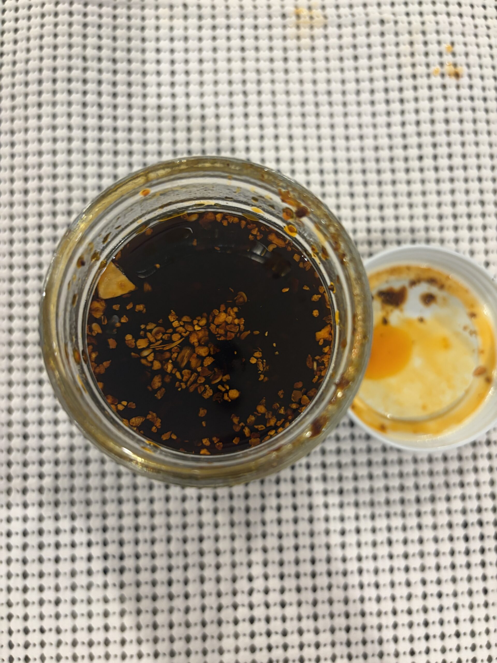 Don Chilio Smoky Chipotle salsa macha open jar showing fine chipotle grind — Flavor Index Lab