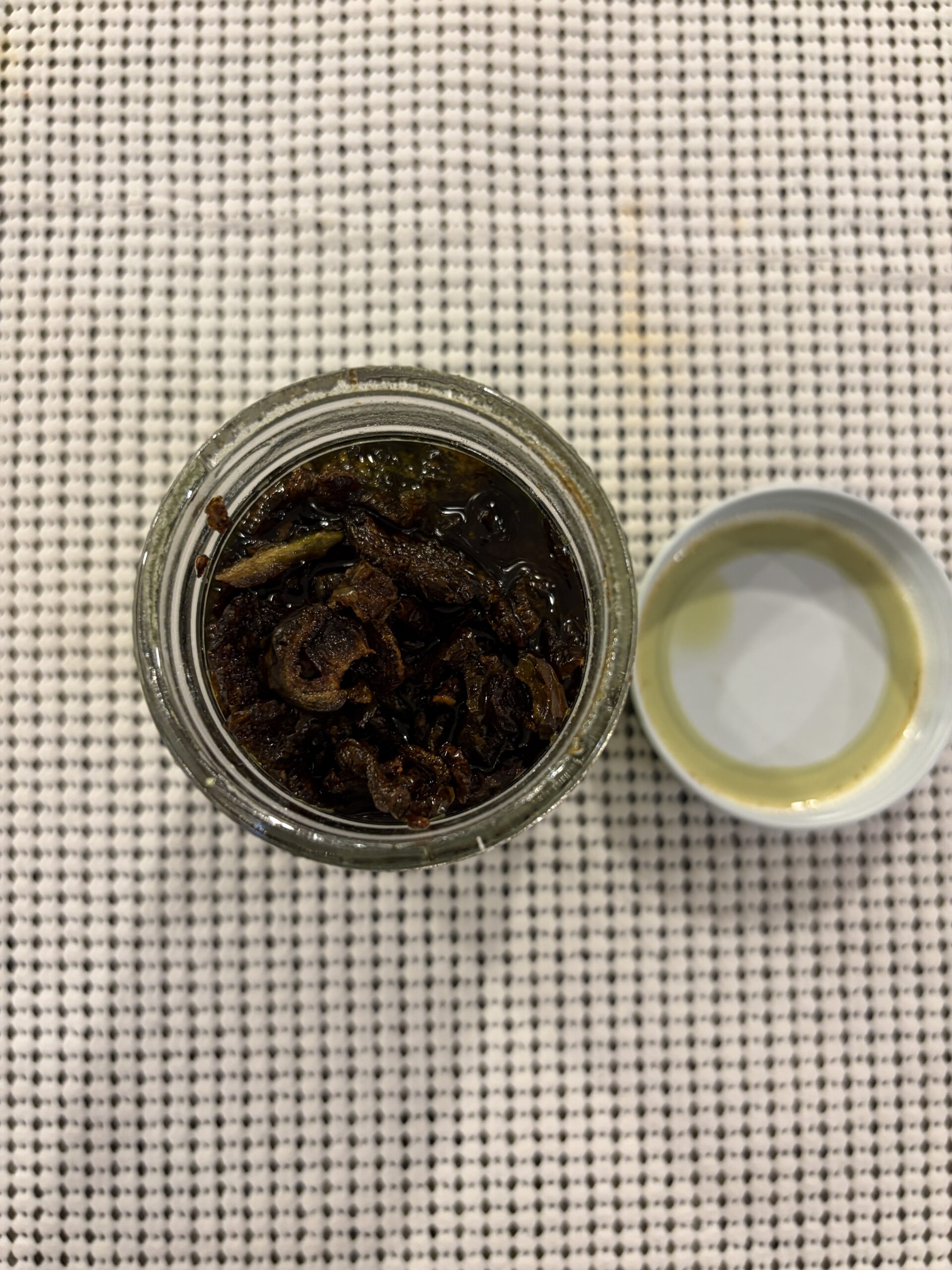 Don Chilio jalapeño chili crisp open jar showing massive fried pepper chunks — Flavor Index Lab