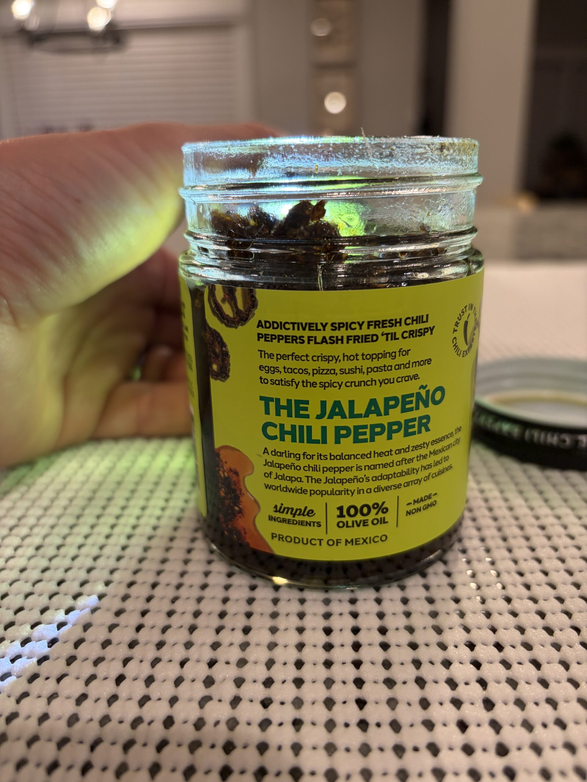 Don Chilio jalapeño chili crisp oil and fried pepper chunks — Flavor Index Lab