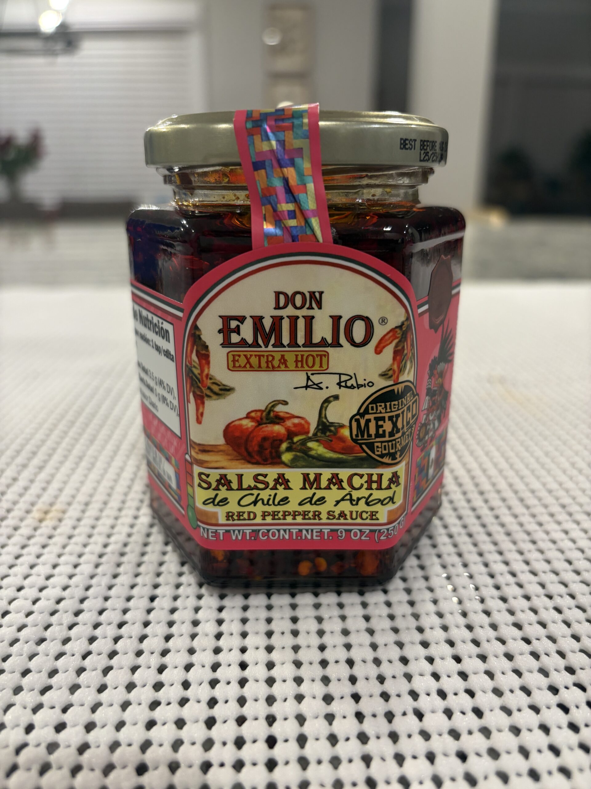 Don Emilio salsa macha review Extra Hot jar — Flavor Index Lab