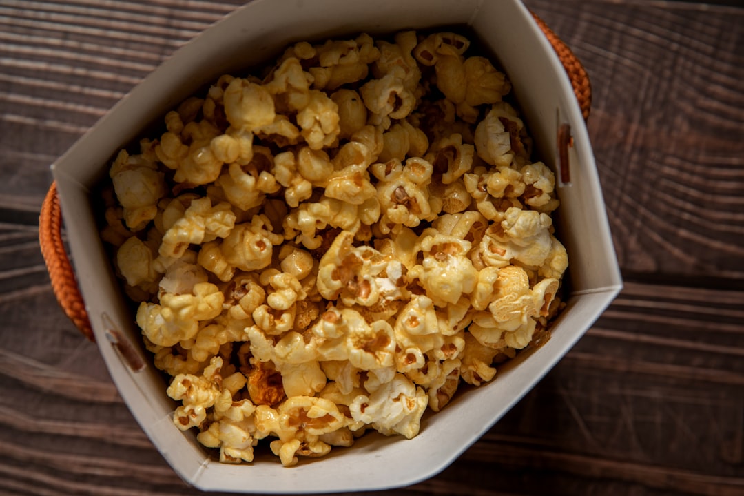 Bowl of popcorn with chili crisp oil seasoning — Flavor Index Lab