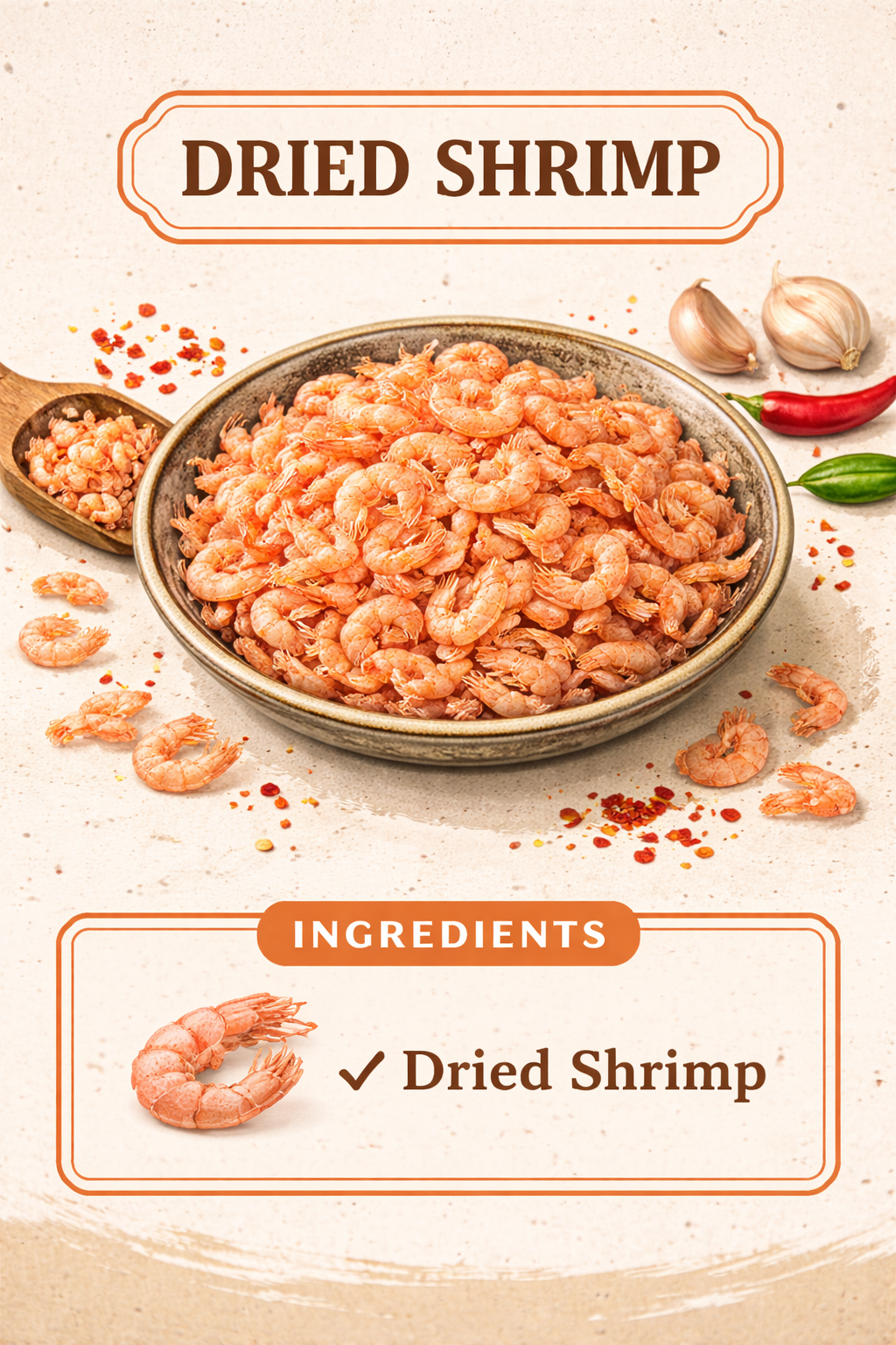 Dried shrimp — the most common non-vegan ingredient in some chili crisp brands — Flavor Index Lab