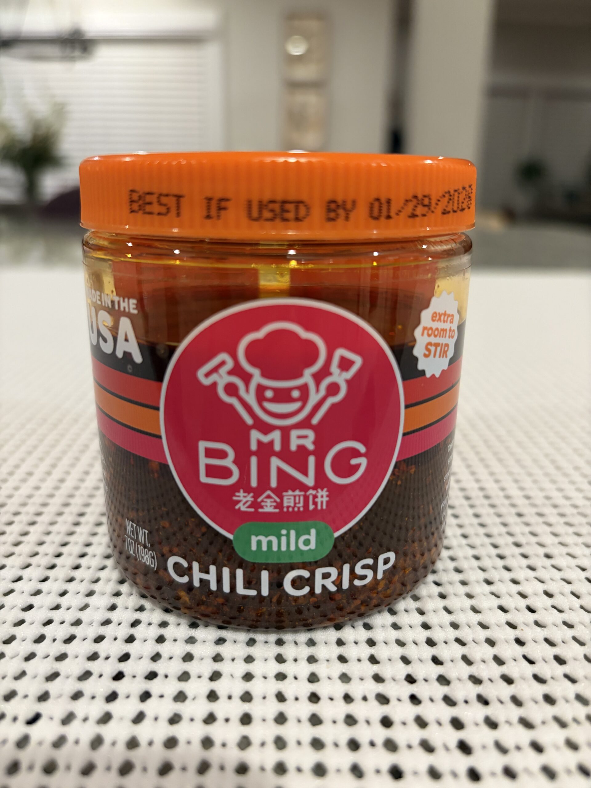 Mr. Bing Mild Chili Crisp jar — Flavor Index Lab