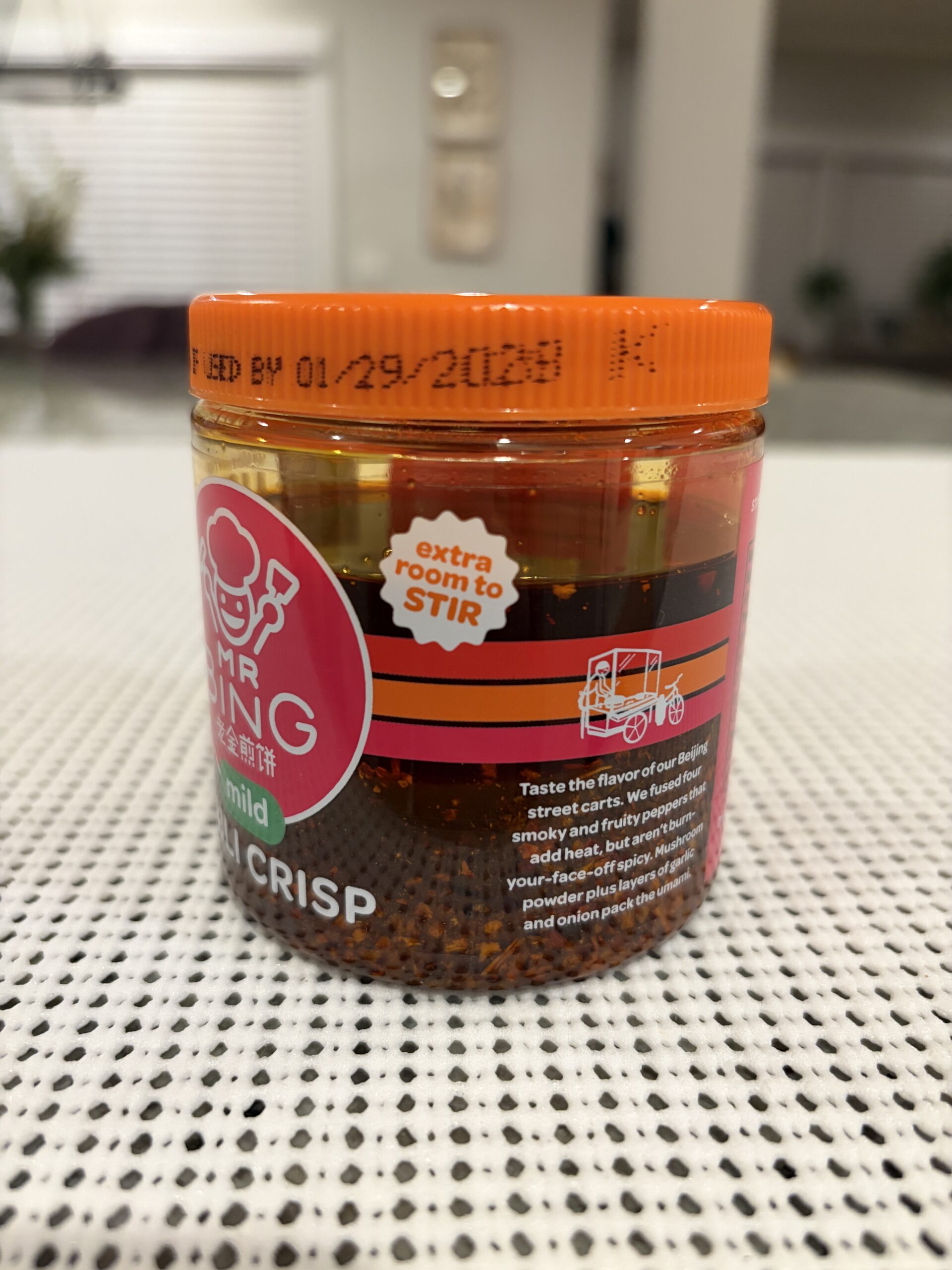 Mr. Bing mild chili crisp oil and sediment layers — Flavor Index Lab