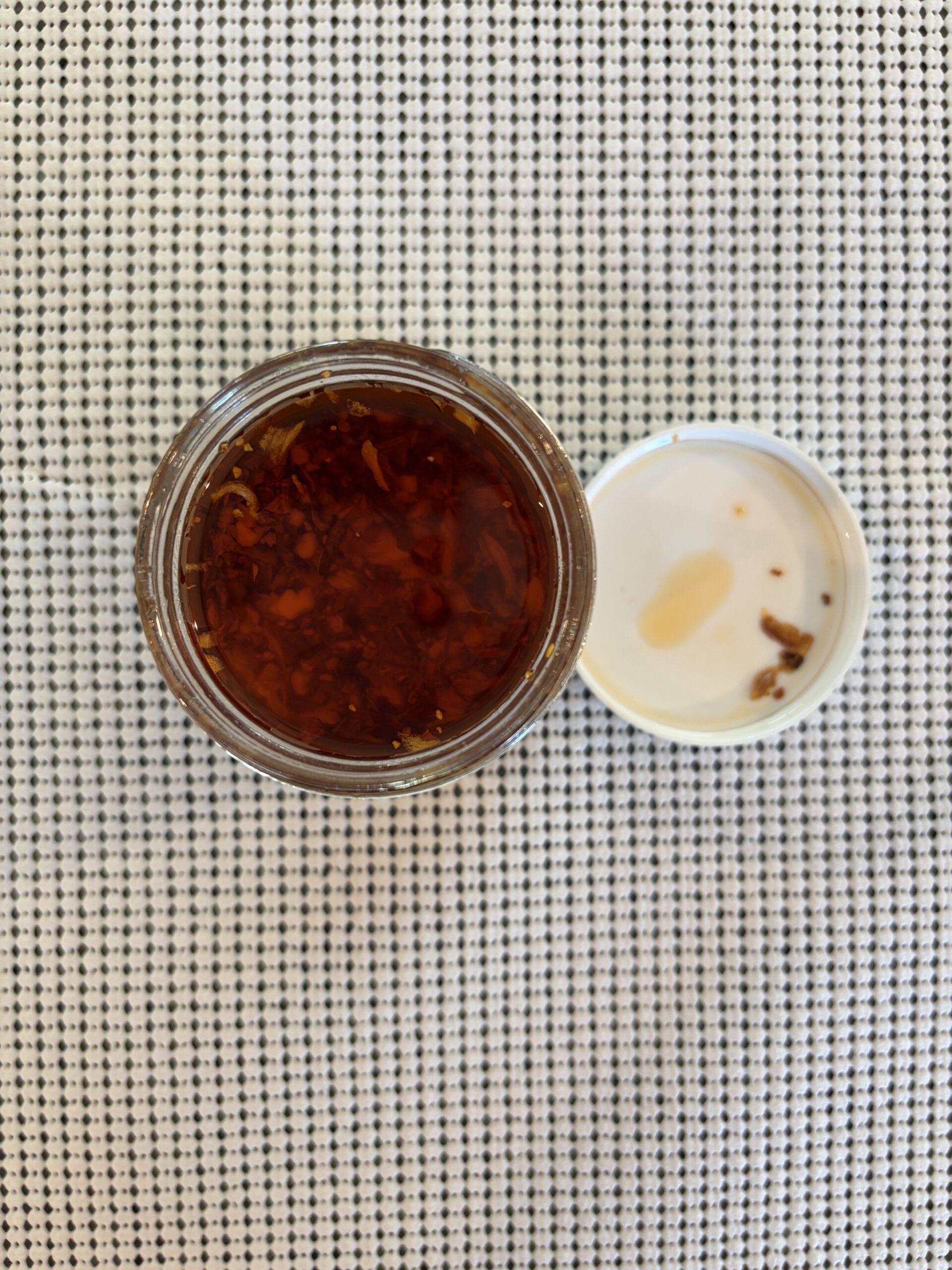 Red Clay Southern Chili Crisp open jar showing bits and oil — Flavor Index Lab