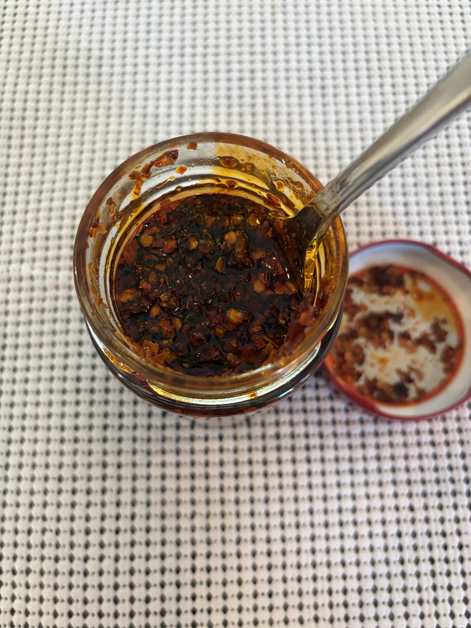 Redbloom Umami chili crisp after stirring — Flavor Index Lab
