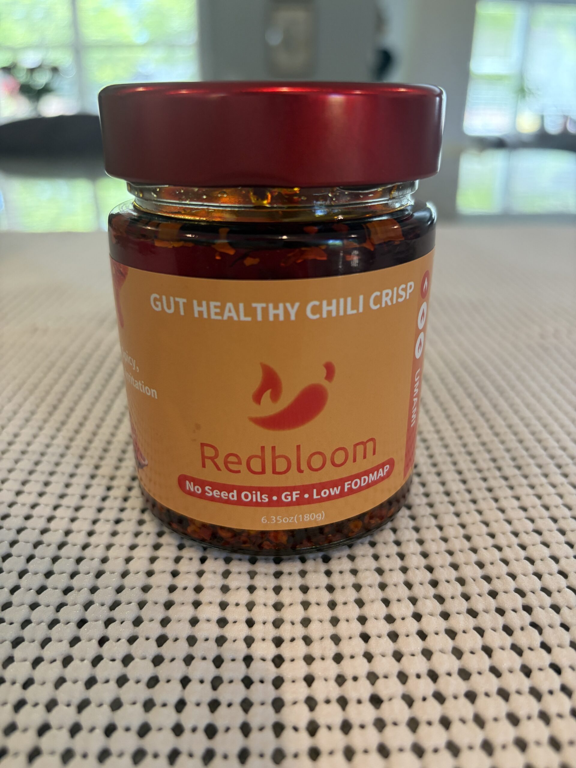 Redbloom Umami Chili Crisp Review — Redbloom Umami chili crisp jar — Flavor Index Lab