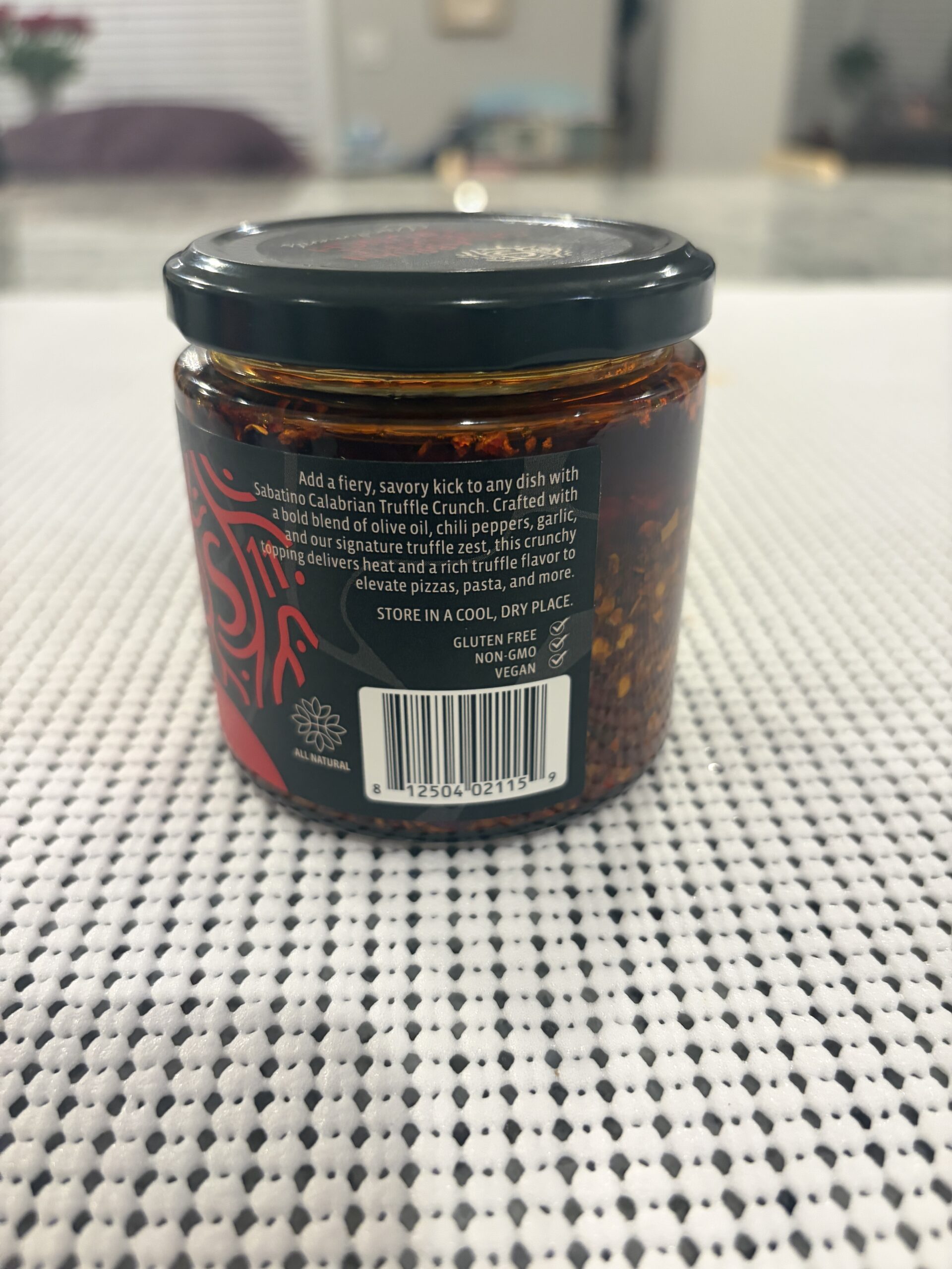 Sabatino Calabrian Truffle Crunch ingredients list — Flavor Index Lab