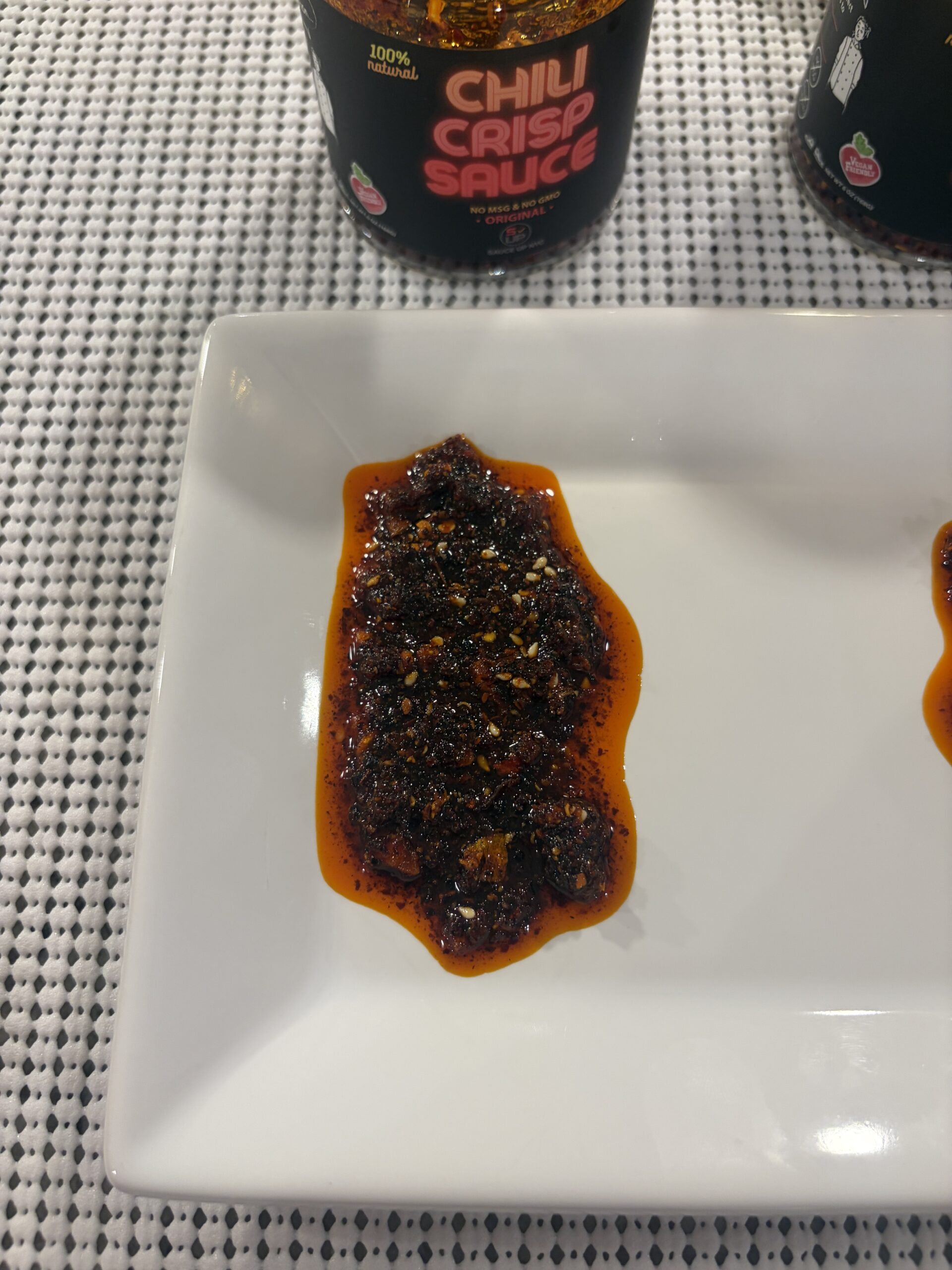 Sauce Up NYC Original chili crisp plated — Flavor Index Lab