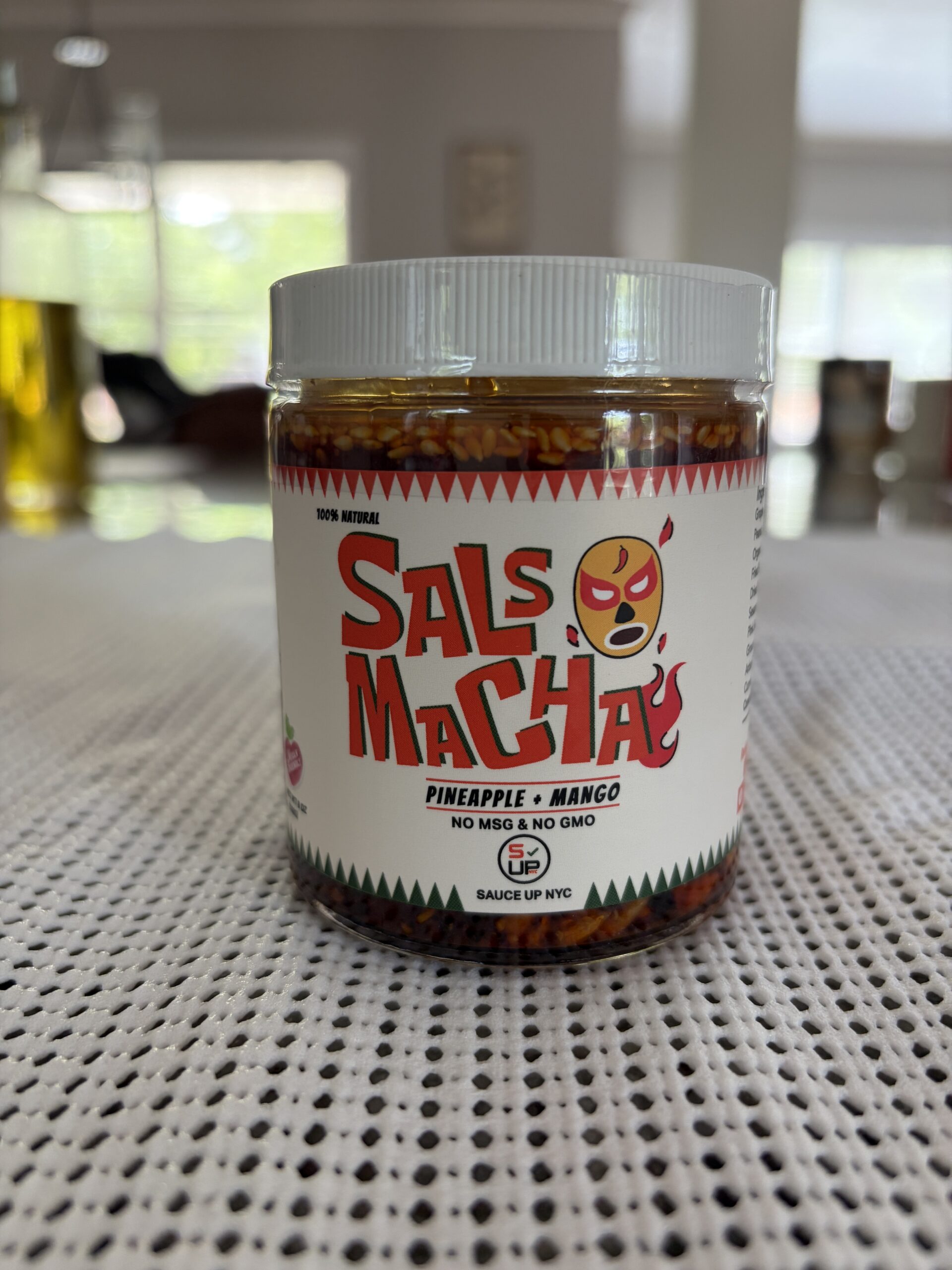 Sauce Up Pineapple Mango salsa macha jar — Flavor Index Lab