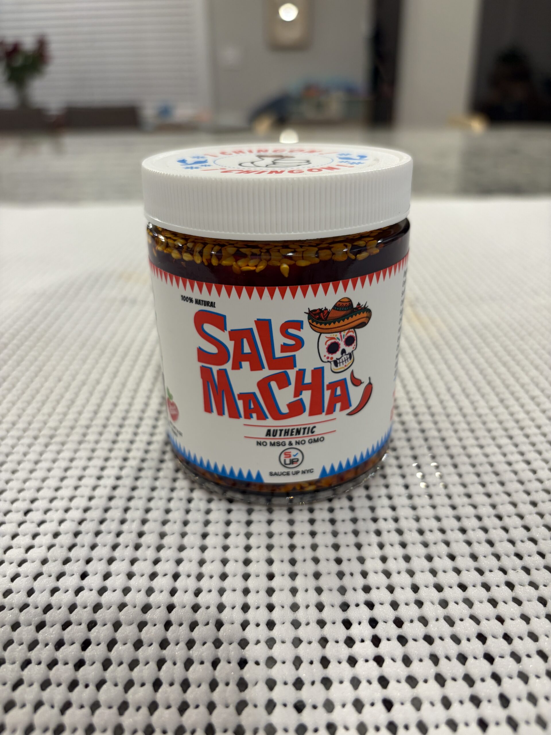 Sauce Up Salsa Macha Review — Sauce Up salsa macha jar — Flavor Index Lab
