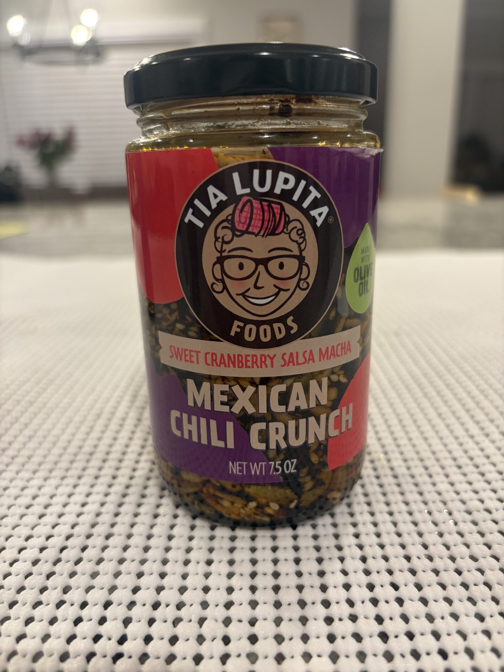 Tia Lupita Cranberry Salsa Macha Review — Tia Lupita Sweet Cranberry salsa macha jar — Flavor Index Lab