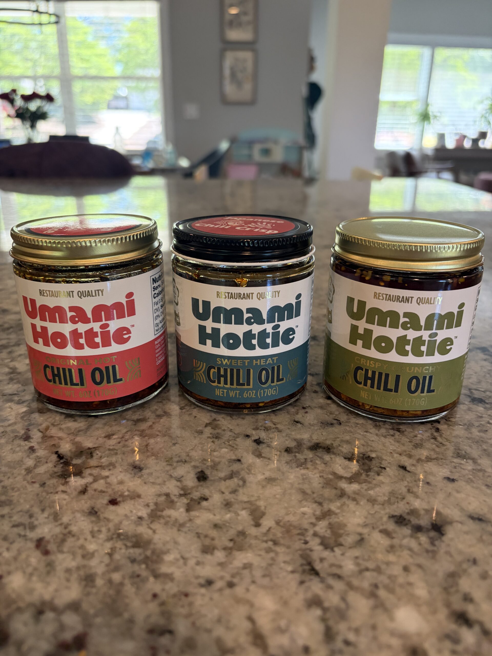 Umami Hottie 3-pack chili oil — Sweet Heat, Original Heat, and Crispy Crunchy — Flavor Index Lab