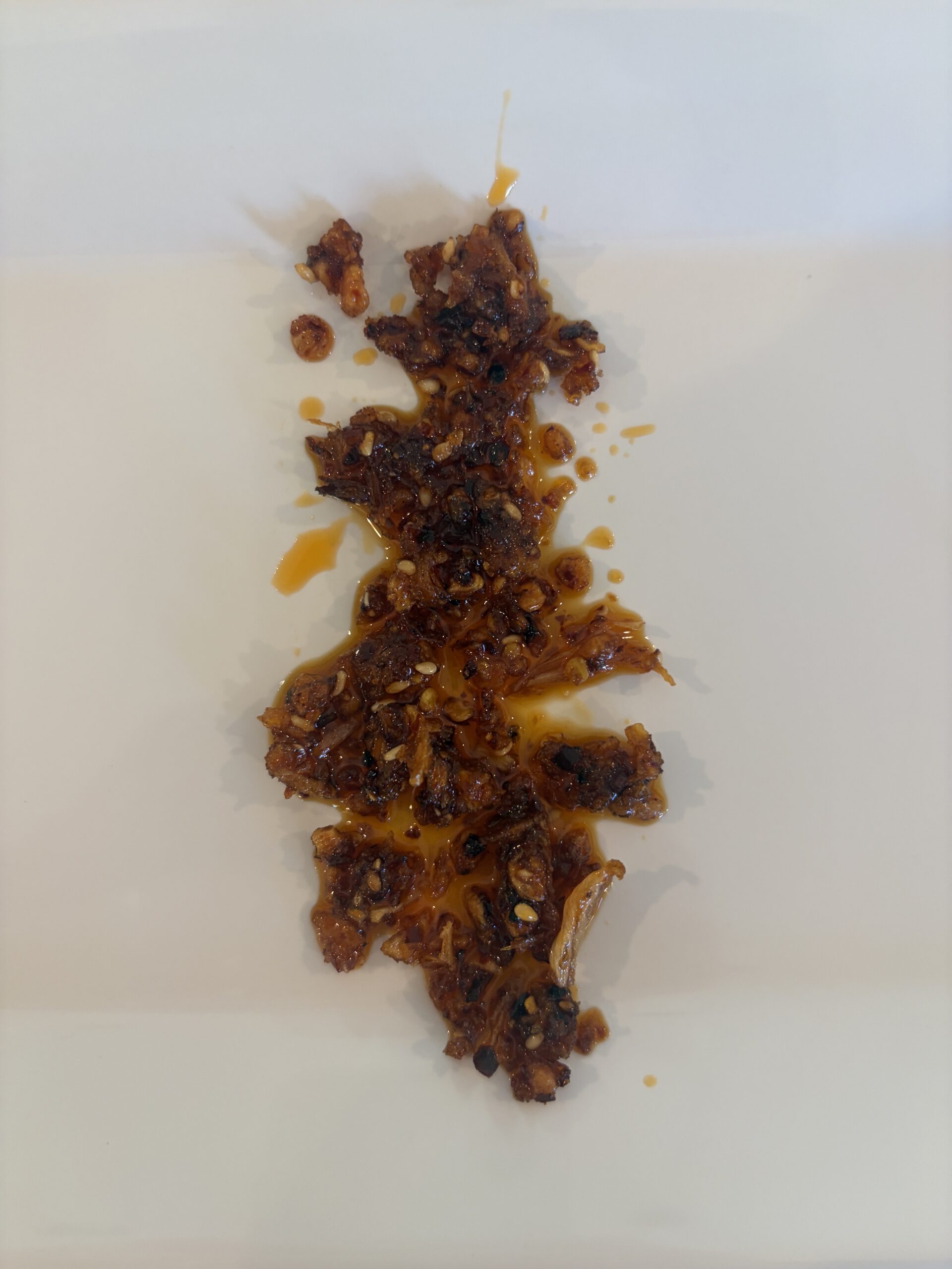 Umami Hottie Original Heat chili oil plated — Flavor Index Lab