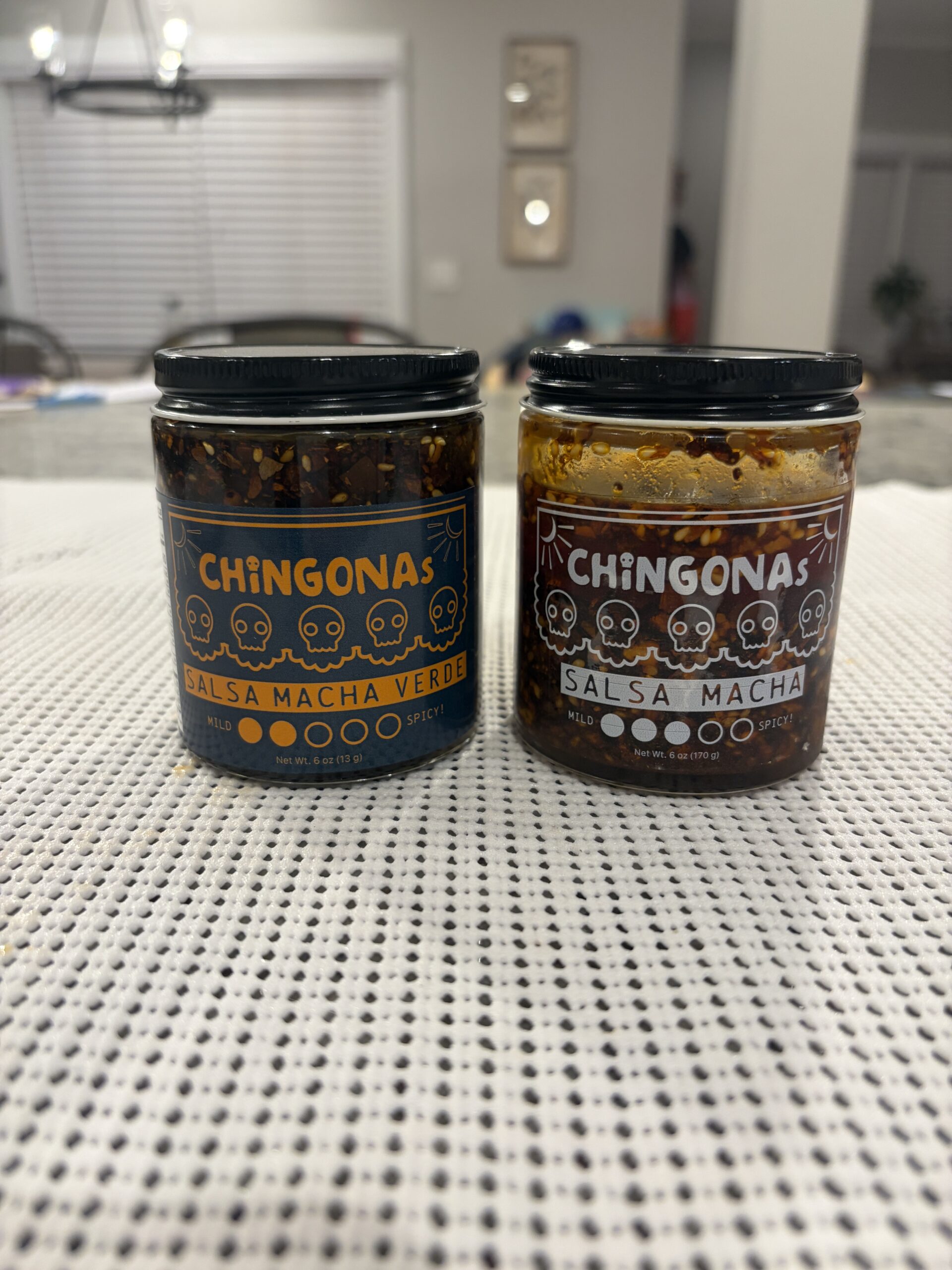 CHiNGONAs salsa macha original vs verde jars side by side — Flavor Index Lab